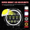 CHUSYYRAY White 7 Inch LED Headlights Hi/Lo For 1953-1977 Ford