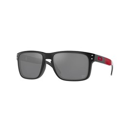 Oakley OO9102 Sunglasses Bundle: OO 9102 9102Q3 Holbrook Atl Matte Black Prizm and Eyewear Cleaning Kit