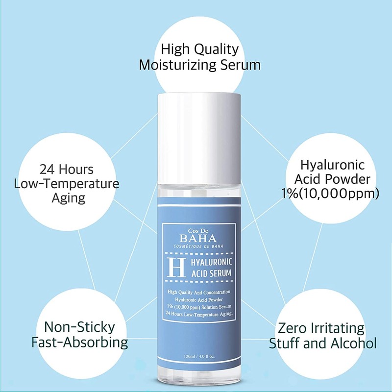 Pure Hyaluronic Acid Serum (120ml 4.0fl oz.) Facial Moisturizer for