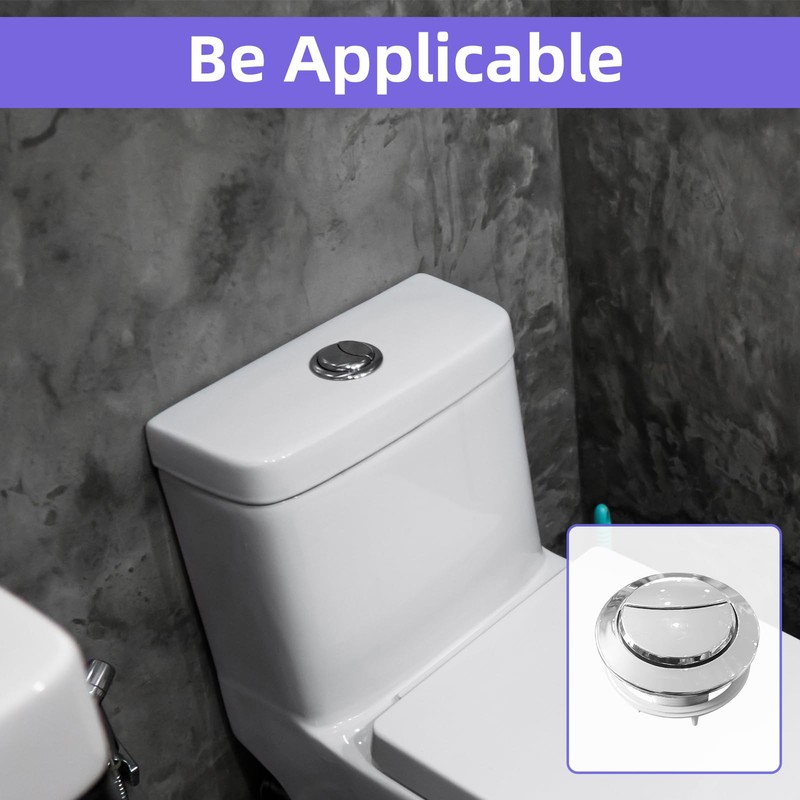 6pcs 58mm Toilet Tank Button, Dual Push Button Flush Toilet