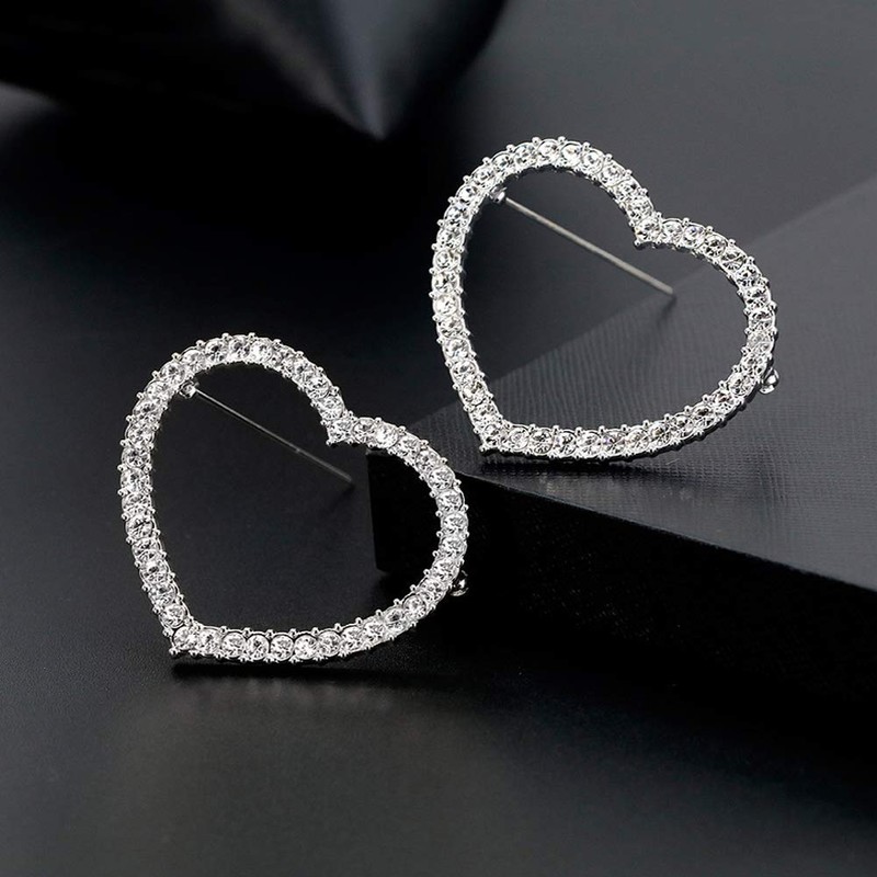 Joyci - Broche Redondo de 2 Piezas con Diamantes de