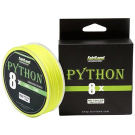 fairiland 8 Strands Braided Fishing Line, Solid Weaving 8X Braided Line for Smooth Casting, Strong Abrasion Resistance, High Sensitivity and Zero Stretch, 21-80 Test-LB, 109yd-0.18mm-29lb, Yellow