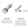 METALLIXITY Hex Head Screws Bolts, Nuts, Flat & Lock Washers