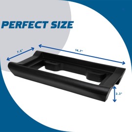 Vaygway License Plate Bumper Guard- Black Universal Rubber License Plate Mount Protector, 2.3" Thick- Protects Bumper from Scratches and Dents, Universal Fit for Car, Van- Screws Included (2 Pack)