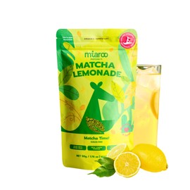 Miaroo Limonada Matcha 50G (25 Porciones, Sin Azúcar, Endulzado Con Fruta De Monje)  Polvo Ceremonial De Té Verde Japonés Con Polvo De Limón...       