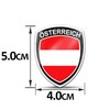 Skino Eu 2 x 3D Gel Sticker Austrian Flag Badge