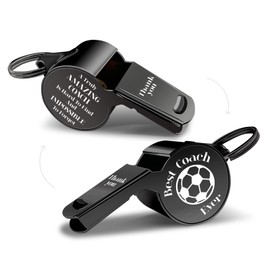 QIBAJIU Whistle with Lanyard, Black Whistle, Coach Whistle, Soccer Gifts, Men's Soccer Coach Gifts, Female Teachers, Thank You Cheers Coach Gifts - It's Hard to find Really Great Coaches