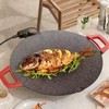 Electric Smokeless Grill, Non-Stick BBQ Griddle with Temperature Control, Round