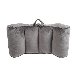 M.B. Leaf Bed Rest Reading Pillow Support Pillow for Office Desk Chair Polyester Fiber Filling (Grey, Large)
