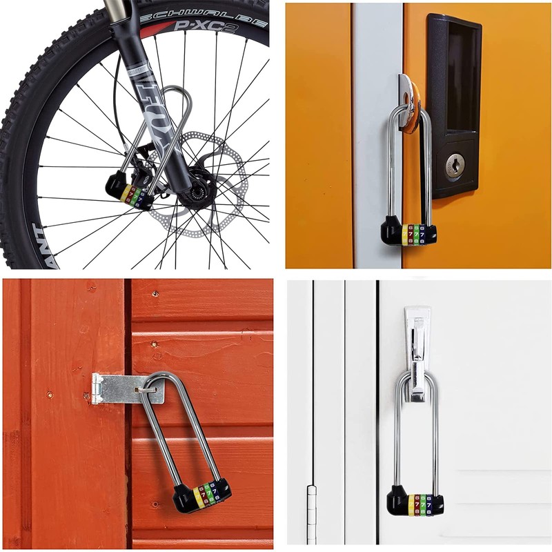 4 Digit Combination Padlock - 12cm/5 inch with Long Shackle