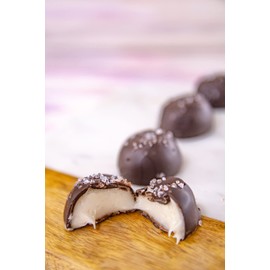 Wockenfuss Candies Sea Salt Vanilla Butter Creams, Dark Chocolate - 2lb
