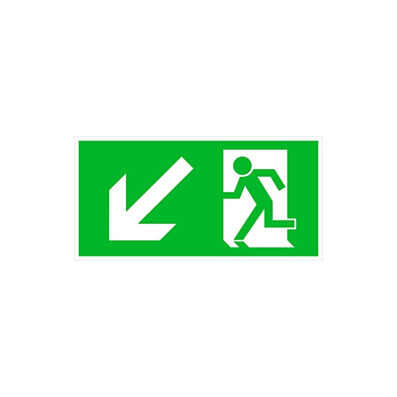 Emergency Exit Sign, Rescue Marking, Very Stable (Emergency Exit Stairs