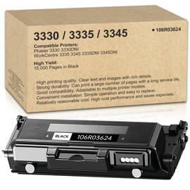 Phaser 3330 Workcentre 3335 3345 Black Extra High Capacity Toner-Cartridge Replacement for Xerox 106R03624 Toner for Xerox Phaser 3330DNI 3330 WorkCentre 3345 3335 3345DNI 3335DNI, (15,000 Pages)