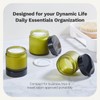 2 oz Green Glass Jars with Lids, Bumobum 3 pack