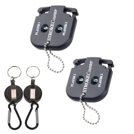 Golf Punch Counter, Golf Score Counter, Golf Stroke Counter, 2 Player Strike Counter, Golf Scorer Counter, Mini Golf Counter with 2 Retractable Key Chains, for Golf Gadgets