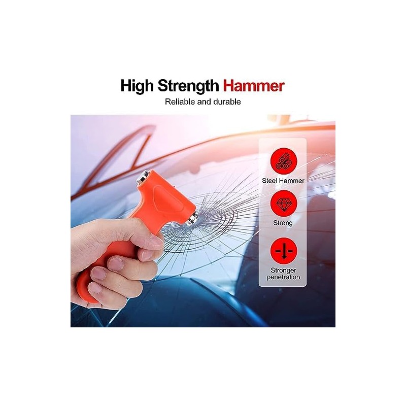 2 pcs Car Safety Hammer Seatbelt Cutter Window Punch Breaking