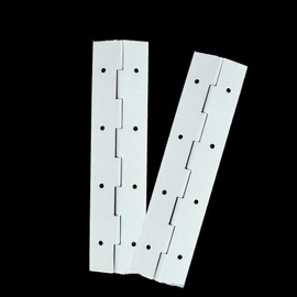 [2-Pack] 8-Inch White 304 Stainless Steel Piano Hinges,Heavy Duty 0.05-Inch Thick Continuous Hinges,2-Inch Open Width,Ideal for Modern Cabinet Doors, Display Cases & Furniture Hardware