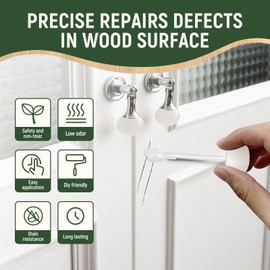 Wood Touch Up Paint High Gloss White Touch Up Paint Pen for Wood Scratch Repair Chips Spots Refinishing Kitchen Cabinets Furniture Doors Tables Dressers Trim Repair 1.5 Oz Interior/Exterior Waterproof