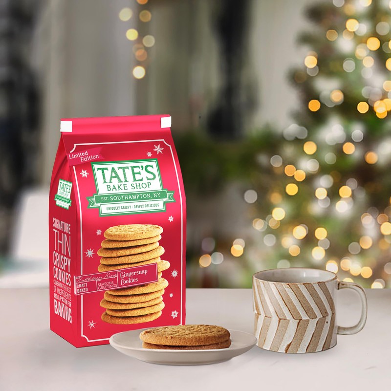 Tate's Bake Shop Gingersnap Cookies, Holiday Cookies, 6.5 oz