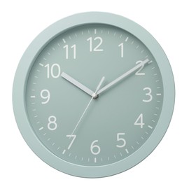 RHYTHM 8MGA43ND04 Wall Clock, Analog, Quartz Watch, Silent, Continuous Second Hand, Easy to Read Font, Fashionable Grayish Color, Blue, Φ12.6 x 2.0 inches (32 x 5 cm)