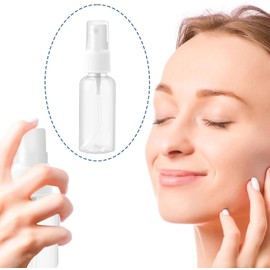 GANPUB 2 Pcs Spray Bottles Clear Plastic Spray Bottles Small Spray Travel Size Fine Mist Perfume Bottle Refillable Mini Empty Spray Bottle for Perfume Hair Travel Refillable Containers（1oz/30ml ）