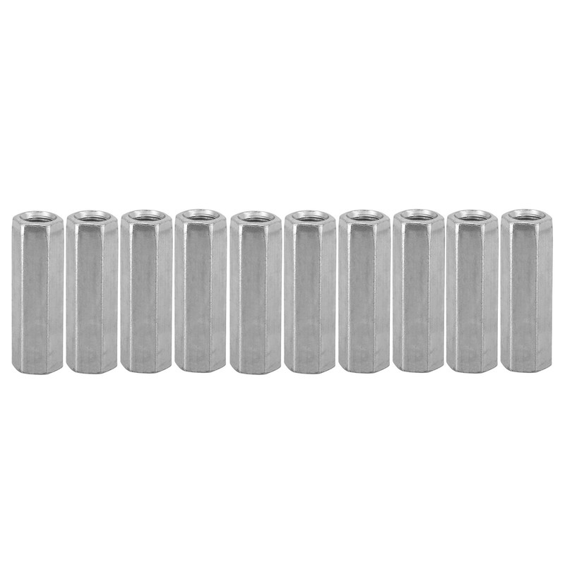 10pcs High Strength Hexagonal Sleeve Nut Zinc Plated Fasteners for