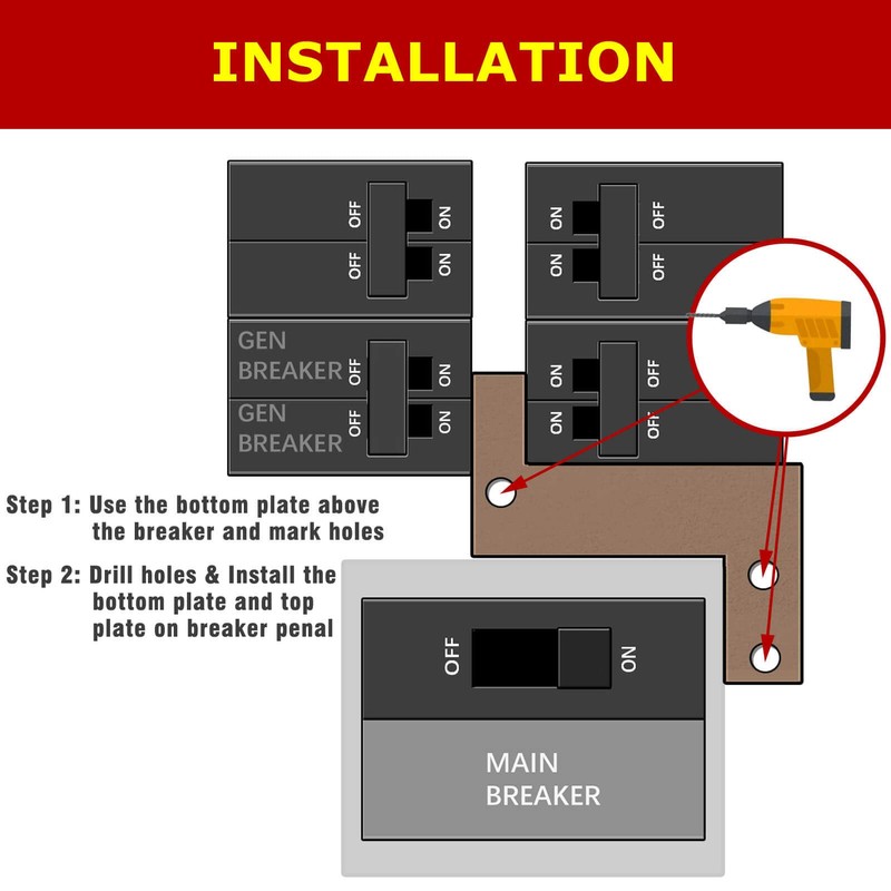 Natupal Generator Interlock Kit Compatible with Eaton Cutler Hammer Challenger