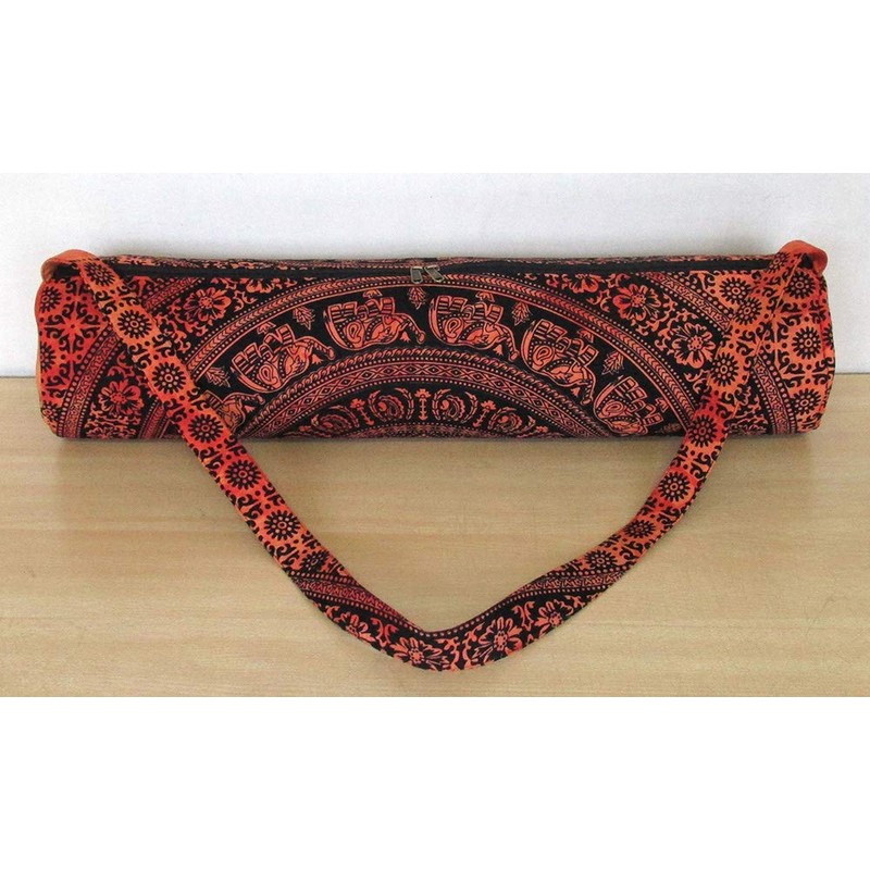 INDIAN CRAFT CASTLE Hippie Yoga Mat Carrier Bag with Shoulder