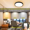 Smanu LED Ceiling Light Dimmable with Remote Control, 24 W