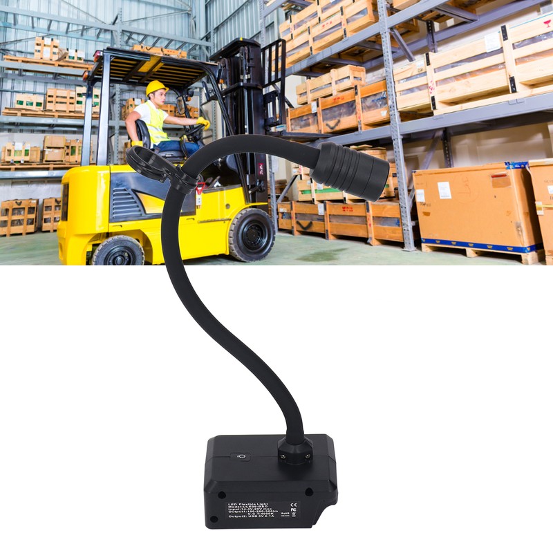 LED Work Light Cordless Gooseneck Lamp 3 Modes Dual USB