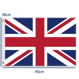 MacLand 30×45 CM British Flag,12×18 inch Small 150D British Outdoor Banner,Tiny Doube Layer Printing Decor for Nautical Ensign Boat Yacht with Brass Gromment