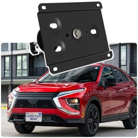 Anti-Theft License Plate Holder Compatible with Mitsubishi Eclipse Cross,Mirage 6th gen/G4 6th gen,Outlander 4th gen/PHEV/PHEV 3rd gen,Front Grille License Plate Bracket Mounting,No Drill Bumper Frame
