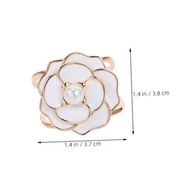 TEHAUX 2PCS Pearl Floral Scarf Clip Elegant Shawl Brooch Buckle Accessories for Women and Unique Flower Design for Scarves Coats and Belts Secure Hold for Winter Wear