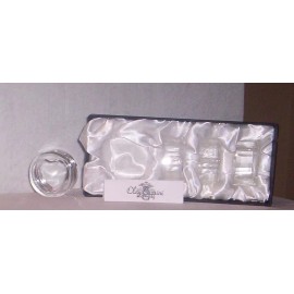 OLEG CASSINI CRYSTAL HEART NAPKIN  RINGS Set of 4 NIB