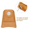 KEPYATI 2 Leather Thimble Hand Sewing Thimble Finger Protector Coin
