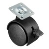 Multibao 4xPcs 1.5 Inch Castor Wheel Swivel Caster Plate Mounted