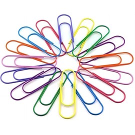 40-Pack 4 Inches Mega Large Paper Clips - 8 Colors Per Color 5pcs 100mm Cute Paper Needle Multicolor Bookmark,Office Supply Accessories (8 Colors/40pcs)