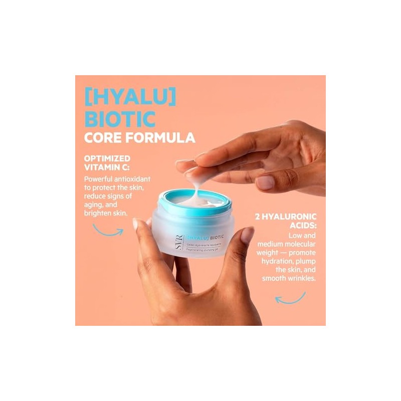 SVR Biotic HYALU Gel Hidratante Recargable Anti-Edad con Ácido Hialurónico,