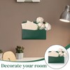 Wall Mount Green Faux Leather PU Leather Mail Holder Letter