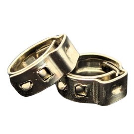 Lumonic I 50 x 1-Ear Clamps 6.5-7.5 mm I V2A Stainless Steel I Single-Ear Clamp I Hose Clamp I for Compressed Air, Pipe Systems, Garden, Car