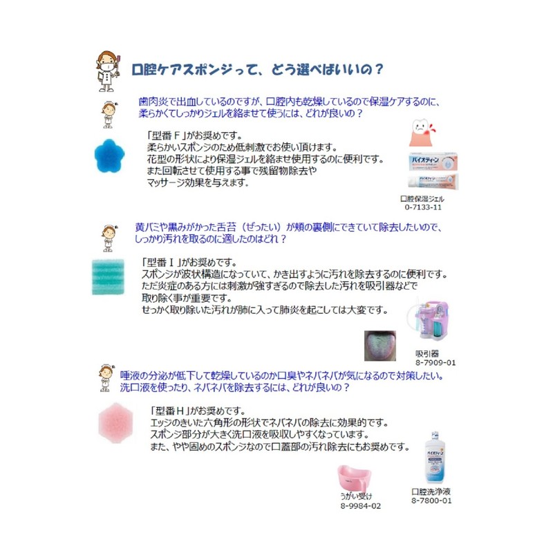 As One Navis H /8-5931-05 Proshare Oral Care Sponge, Plastic