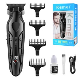 KEMEI Professional Hair Clipper & Cordless Barber Clipper for Men, USB Rechargeable Barber Clipper for Hair Cutting, Clipper for Haircut,Gifts for Men