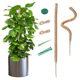Mcbazel 2 Pack 27 Inch Moss Pole for Plants Monstera, Plant Support Stick, Bendable Moss Poles Plant Support Stick for Climbing Plants, Stick Support Stake Kit for Potted Plants, Pothos, Philodendron