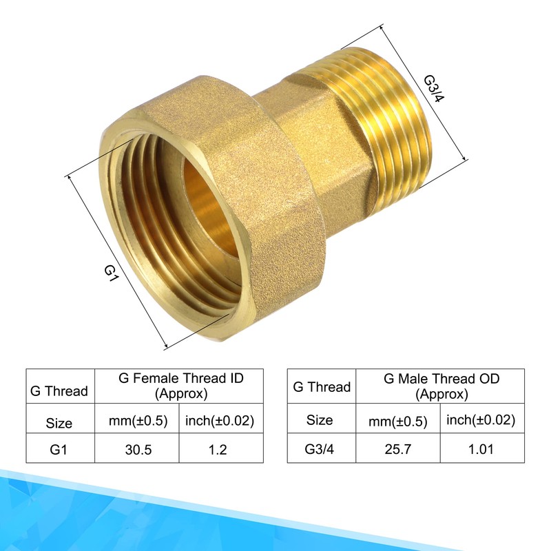MECCANIXITY Brass Pipe Fitting Water Meter Coupling G1 Female x