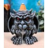 Crouching Gothic Horned Devil Chimera Gargoyle Backflow Incense Cone Burner