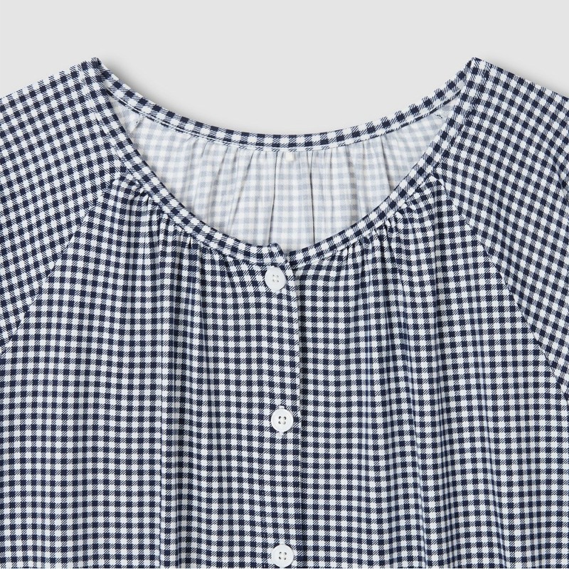 JAJU [JAJU/자주] 여 피치스킨 9부 파자마 세트_라이트 네이비 [JAJU] Women's