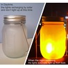 Mason Jar Solar Lights Lanterns, 8-Pack Amber Flame Flicker Lights
