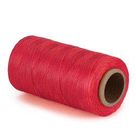 Flexzion Waxed Thread - 284 Yards (260 Meters) 0.8mm 150D Polyester Wax Thread for Leather Sewing, Bookbinding, Stitching, Repairing, Beading, & DIY Projects (2 Pack, Red & Black)