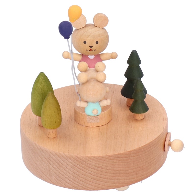 Wooden Seesaw Music Box Handicraft Home Decoration Desktop Ornament Valentine's