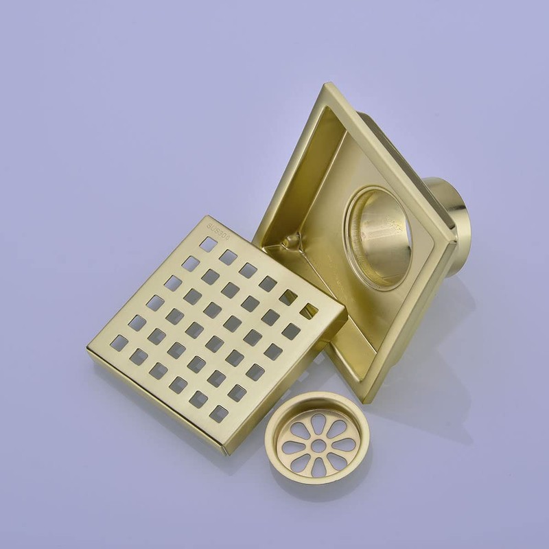 Square Shower Drain 4 inch, Nicmondo Floor Waste Drain Point